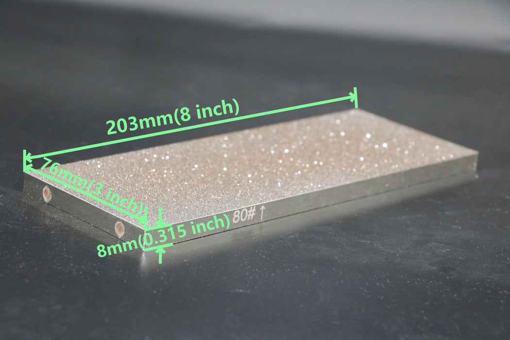 CBN Sharpening Stone 8 inch Double-sided 8” x 3” Whetstone Knife Sharpener, for Sharpening High Speed Steel,Special Steel,for Both Household and Professional Use (80/180,400/1000 Grit)