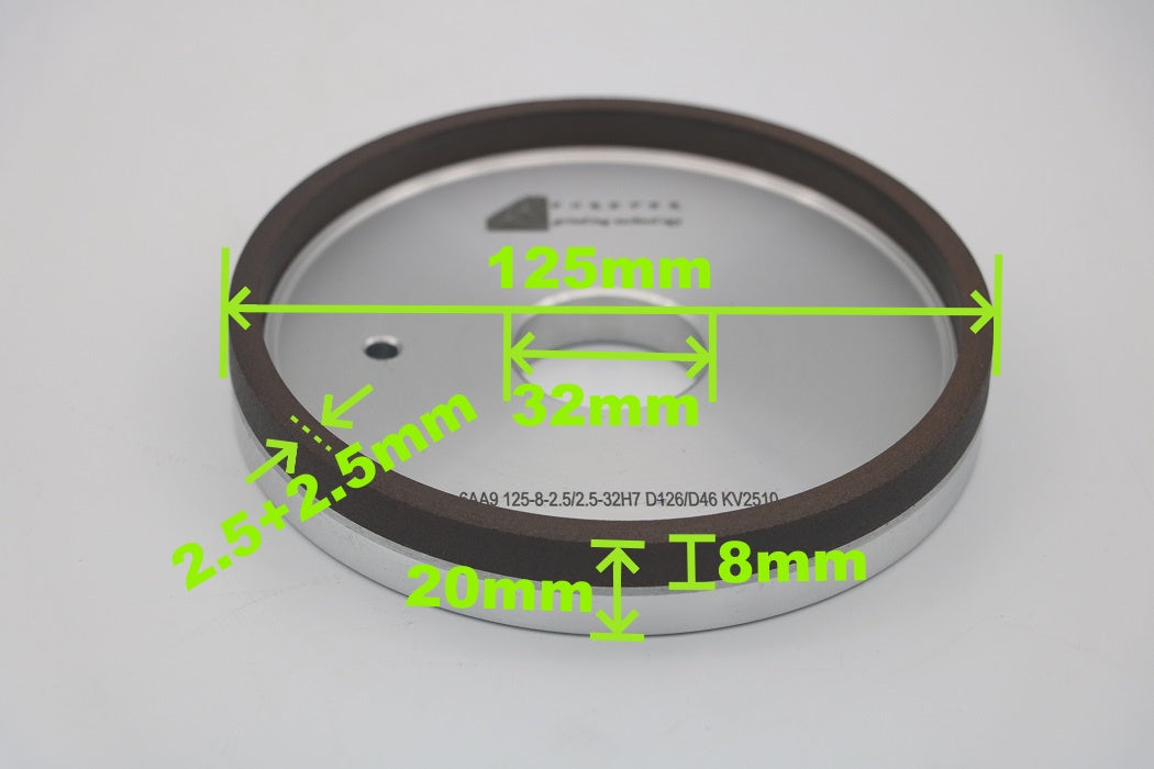 6AA9 Diamond grinding wheel with double diamond layer D126 and D46 for carbide saw blade grinding for Vollmer CNC grinding machine