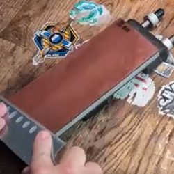 Demonstration video of our 8x3 resin diamond sharpening stone 50&200 grit~