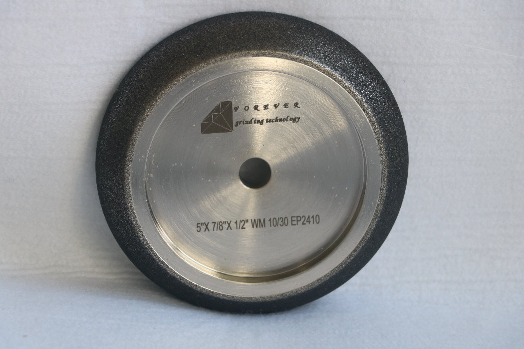 CBN Bandsaw Grinding Wheel 5 inch,1/2" Bore,10/30 for 7/8" Tooth Spacing Bandsaw Blade