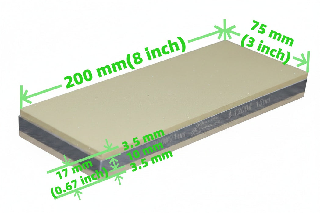 8"x3" Dual-Sided Vitrified Diamond Sharpening Stone,Professional-Grade Diamond Sharpening for a Razor-Sharp Edge
