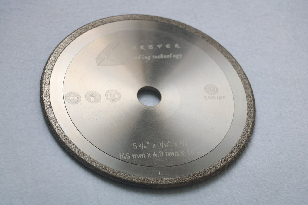 CBN Chainsaw Grinding Wheel, 5-3/4" Diameter, 3/16" Thick, for 3/8" and .404" Pitch HSS Chainsaw Chains