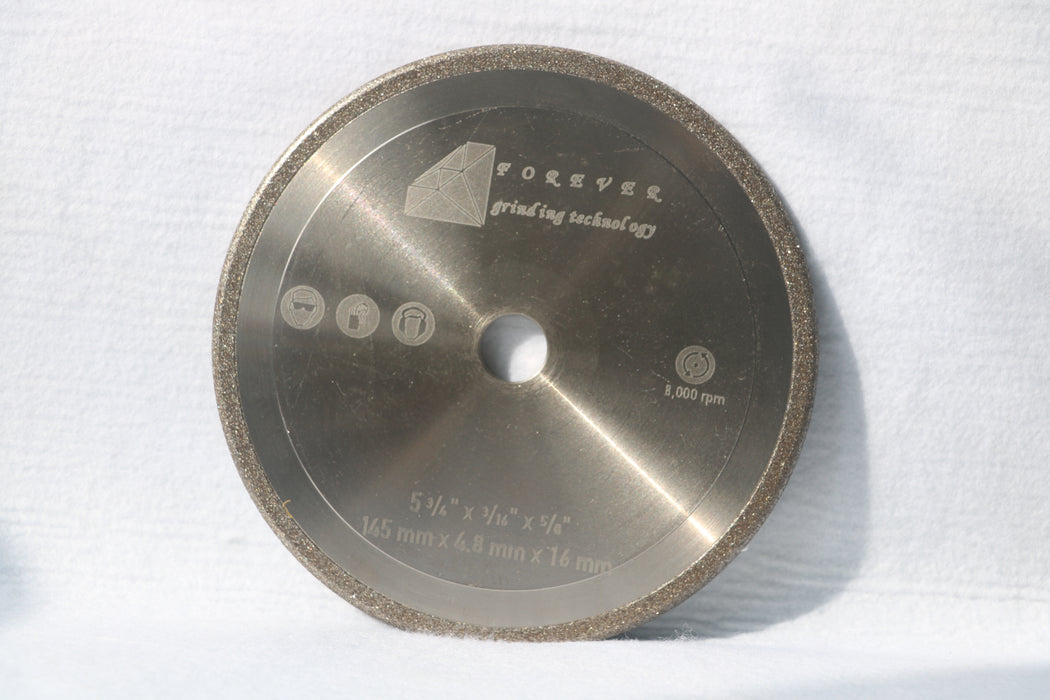 CBN Chainsaw Grinding Wheel, 5-3/4" Diameter, 3/16" Thick, for 3/8" and .404" Pitch HSS Chainsaw Chains
