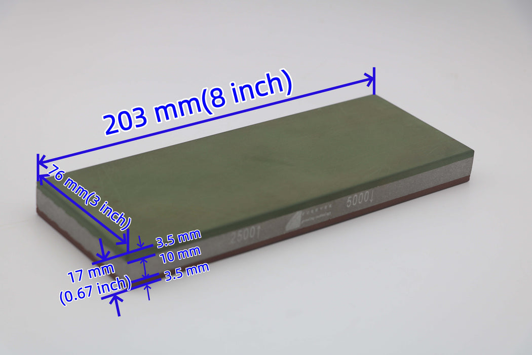 Double-sided Resin Diamond Sharpening Stone 8 inch Whetstone Knife Sharpener 8” x 3”,for Sharpening High Speed Steel,Special Steel(50-30000 Grit)
