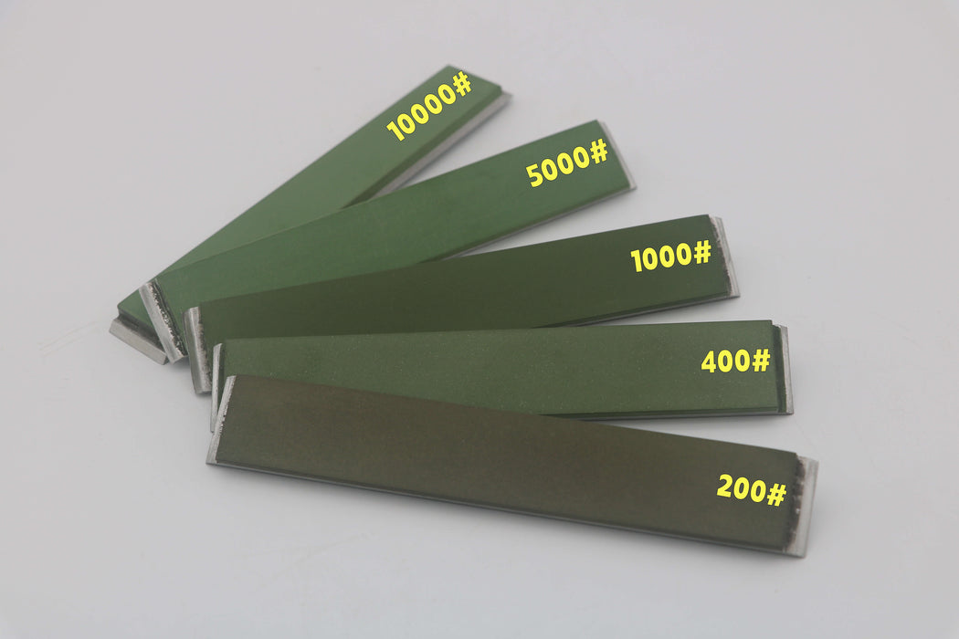 Resin Diamond Sharpening Stone Set, 5pcs, 1x6 Inch, for Edge Pro, Hapstone, TSProf, Jende JIGS for Knives, 200/400/1000/5000/10000 Grit