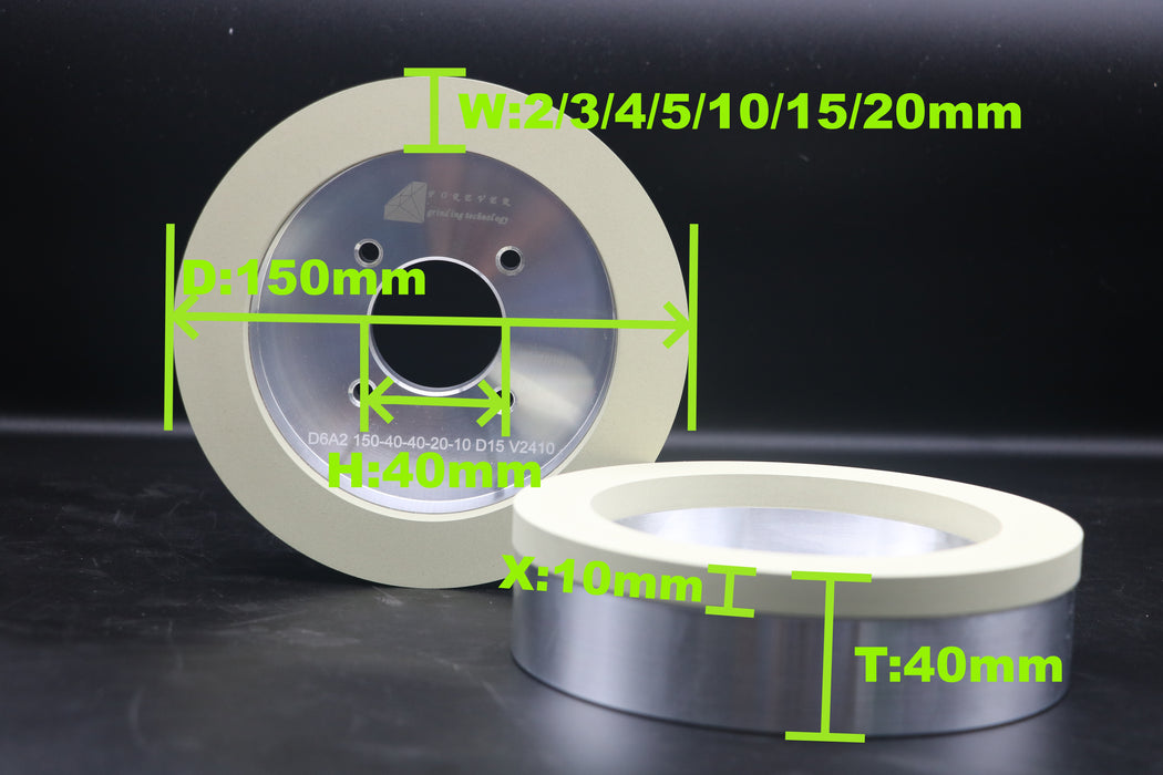 6A2 Vitrified bond diamond grinding wheels for PDC/PCBN/CVD tools
