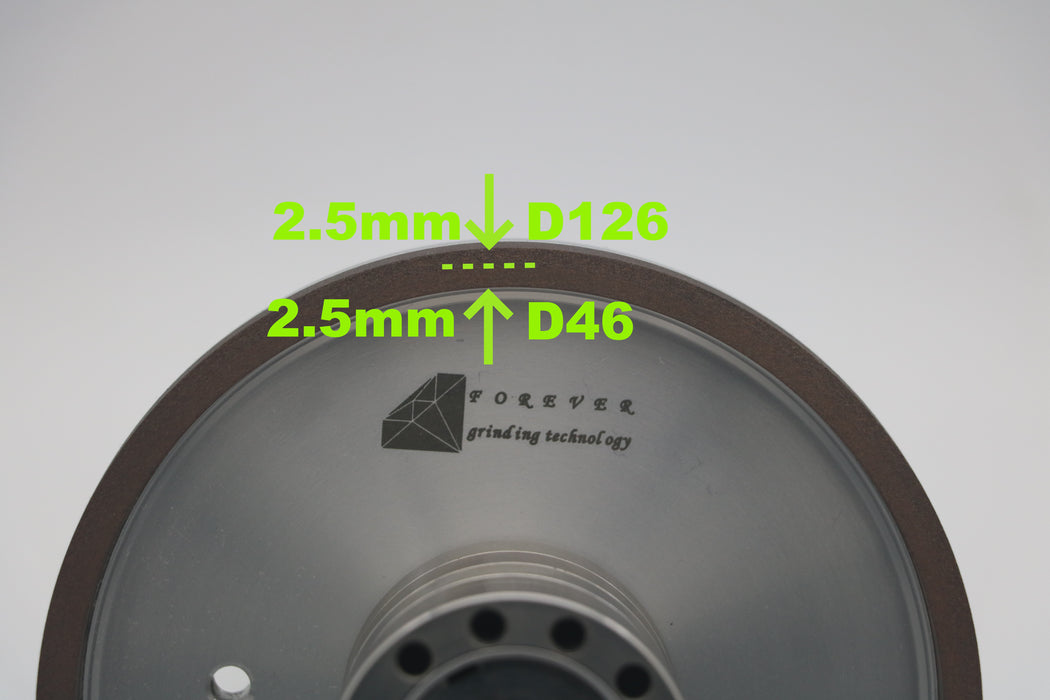 6AA9 Diamond grinding wheel with double diamond layer D126 and D46 for carbide saw blade grinding for Vollmer CNC grinding machine