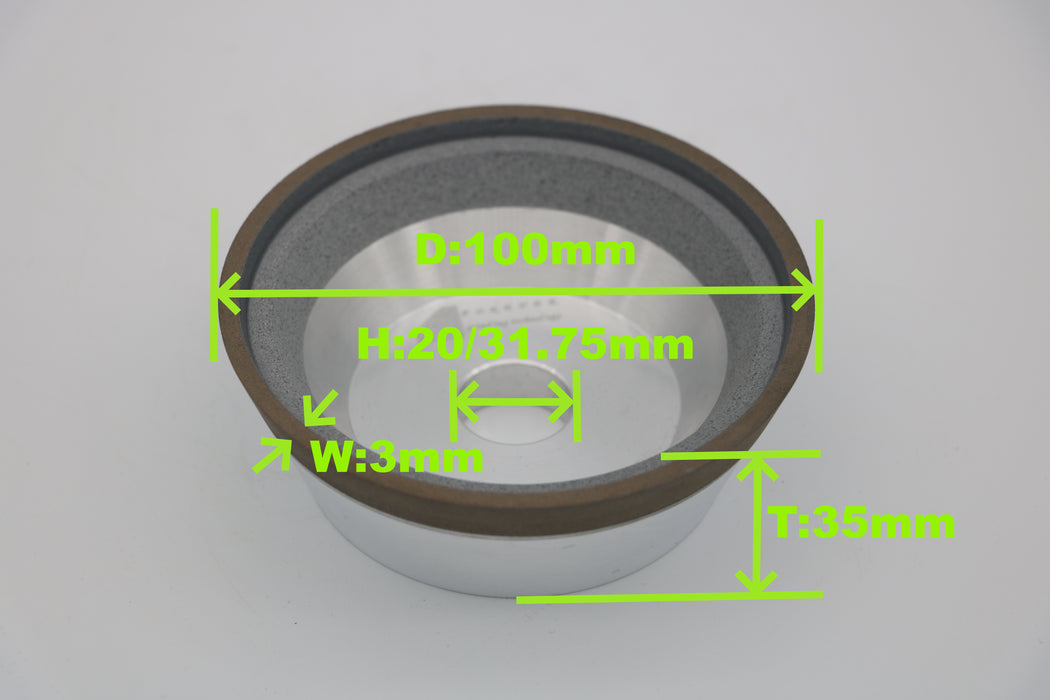 11V9 Diamond grinding wheel 100mm for CNC tool grinder for carbide end mill and reamer clear edge processing